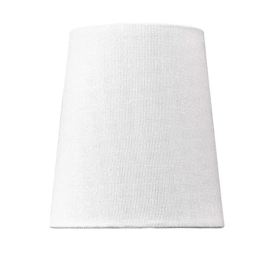 White Linen Drum Shade
