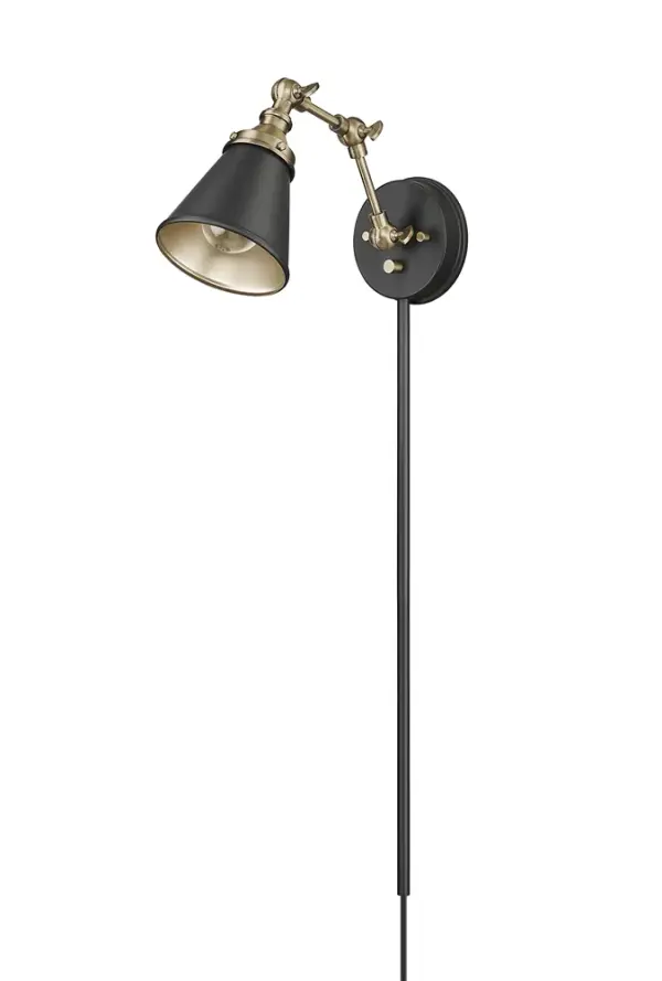 This functional swing arm wall sconce offers exceptional flexibility with dual installation options and a 180-degree adjustable arm. Perfect for task lighting in bedrooms, offices, or reading areas where directional light is needed.