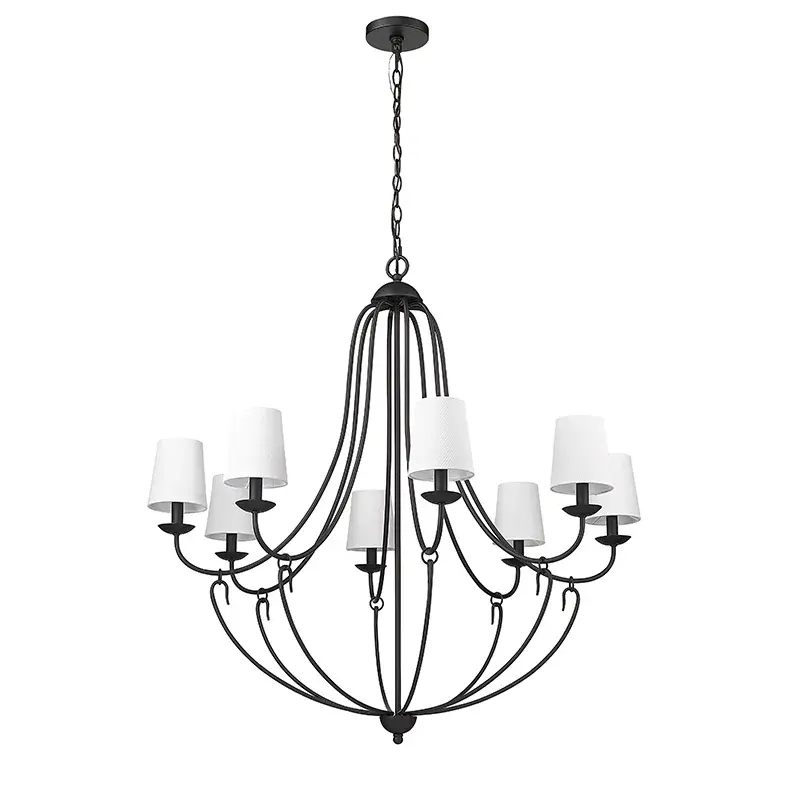 12108 Chandelier in Matte Black