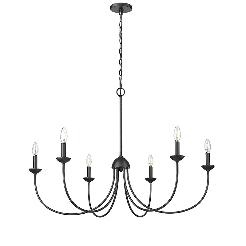 12406 Matte Black Chandelier