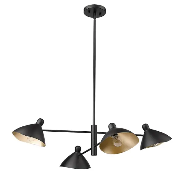 The 12804 chandelier in matte black finish offers contemporary styling that complements a wide range of interior designs. Its neutral black finish provides visual impact while maintaining versatility across residential and commercial settings.