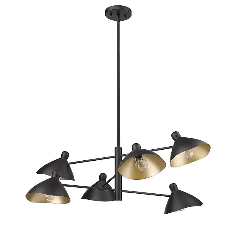 12806 Matte Black Chandelier