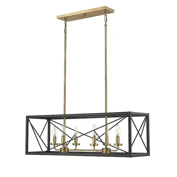 The 13306 Linear Chandelier brings modern sophistication with its clean-lined design and matte black finish. Perfect for dining tables and kitchen islands, this fixture provides balanced illumination.