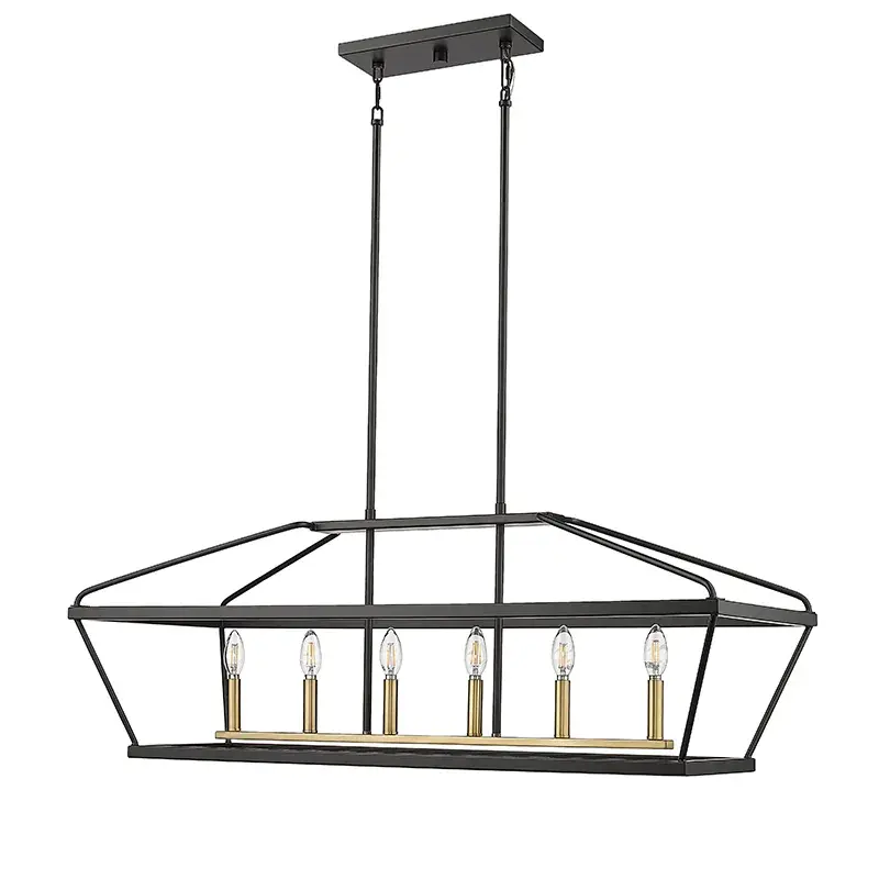Sleek Linear Chandelier Perfect for Modern Dining and Kitchen Islands