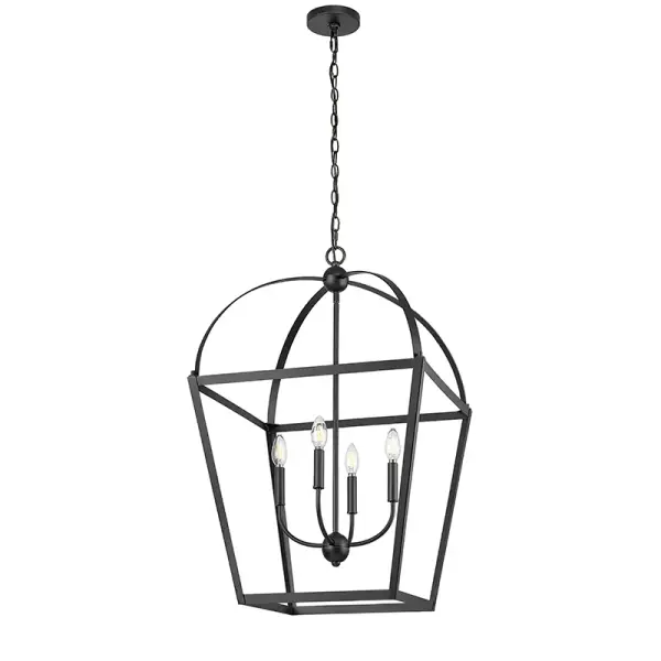 A sleek matte black pendant that brings contemporary sophistication to any interior. The neutral finish pairs effortlessly with various design schemes while making a bold statement.