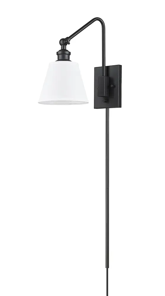 This adjustable wall sconce offers exceptional flexibility with its 2-in-1 plug-in or hardwired design. The articulating arm provides 120-degree horizontal swing and 180-degree vertical tilt, making it perfect for task lighting in bedrooms, offices, or reading areas.