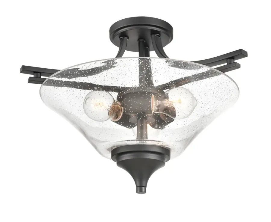 1483 Semi-Flush Mount in Matte Black