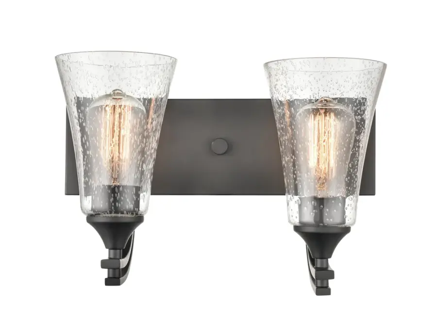 1492 Matte Black Bath Vanity Light