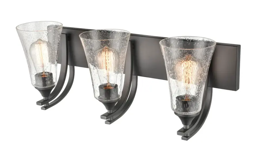 1493 Matte Black Bath Vanity Light