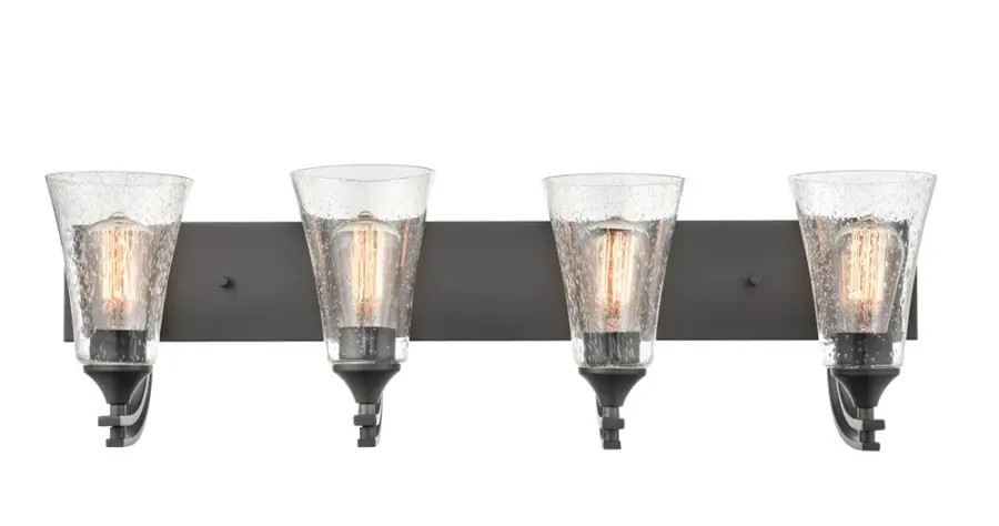 1494 Matte Black Bath Vanity Light