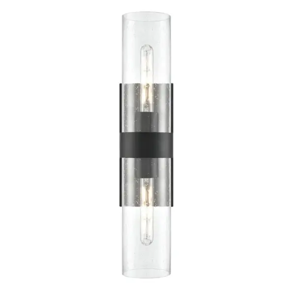 The 15102 wall sconce delivers contemporary style with its matte black finish, offering versatile lighting for residential and commercial spaces. Clean lines and neutral aesthetic complement various design schemes.