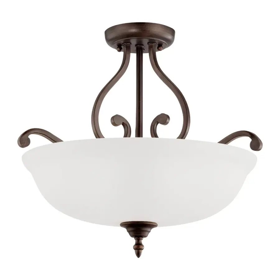 1573 Semi-Flush Mount in Bronze