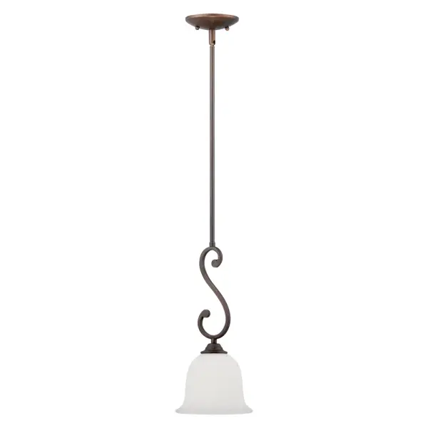 This adaptable pendant offers exceptional installation flexibility with three included stem sections and wire capacity for additional extensions. The bronze finish provides warm, classic appeal suitable for various interior styles.
