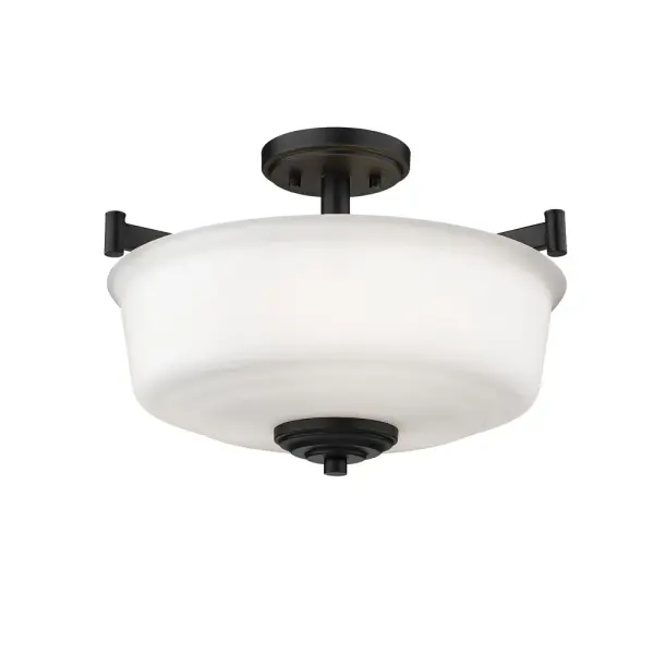 163 Semi-Flush Mount in Matte Black