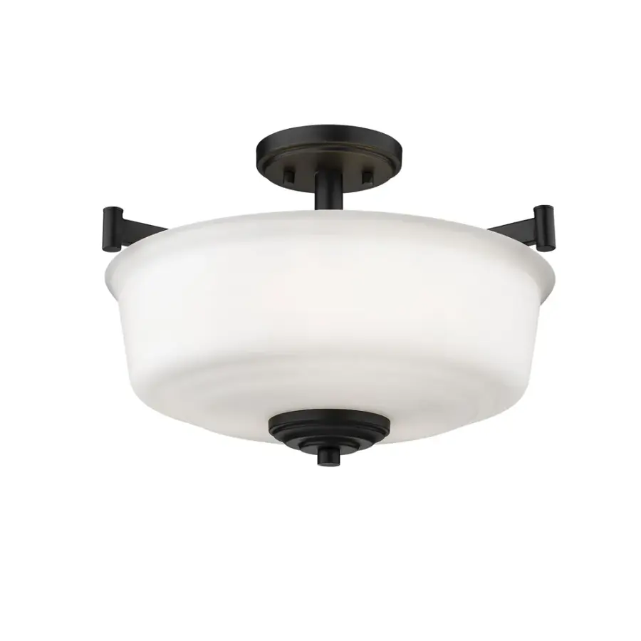 163 Semi-Flush Mount in Matte Black