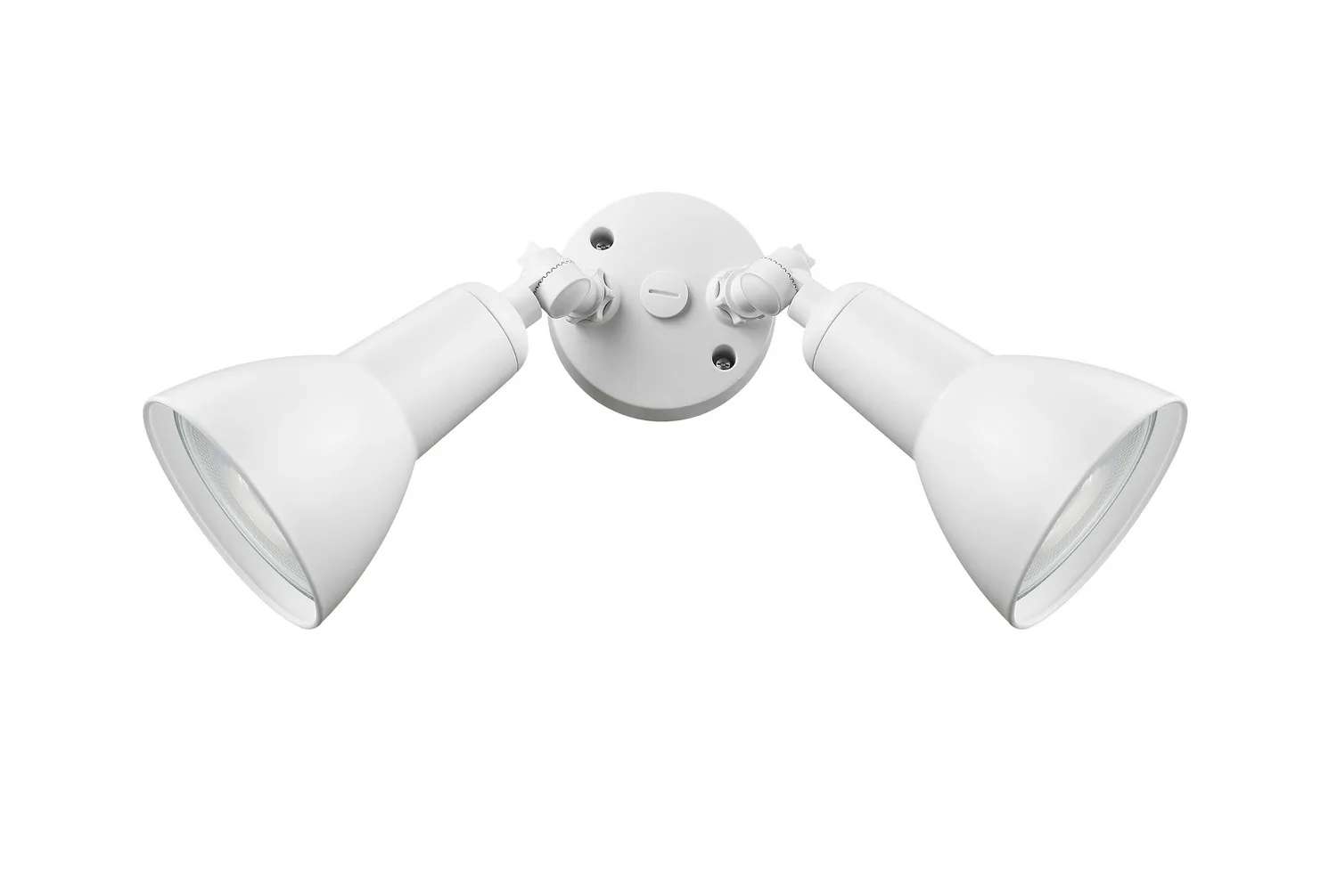 Two Light Security Flood Light in Matte White