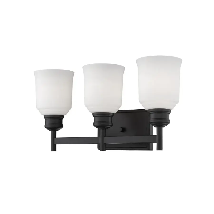 173 Matte Black Bath Vanity Light