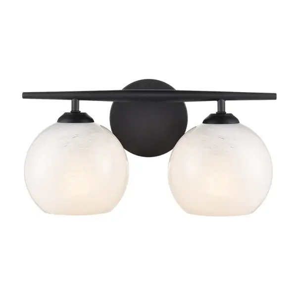 The 18102 vanity light delivers contemporary style with its matte black finish, perfect for modern bathroom designs. Its clean lines and versatile mounting make it ideal for powder rooms and master baths alike.