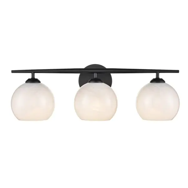 The 18103 vanity light brings sleek contemporary style to bathroom spaces with its matte black finish. Perfect for modern and industrial-inspired interiors seeking clean, sophisticated lighting.