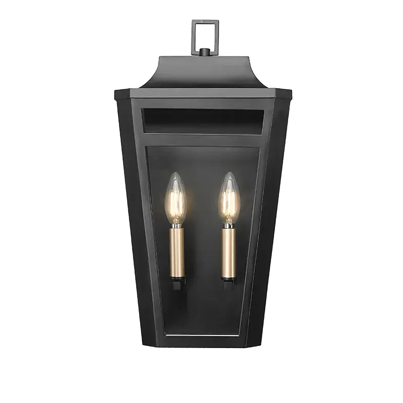 Outdoor Wall Sconce in Powder Coated Black