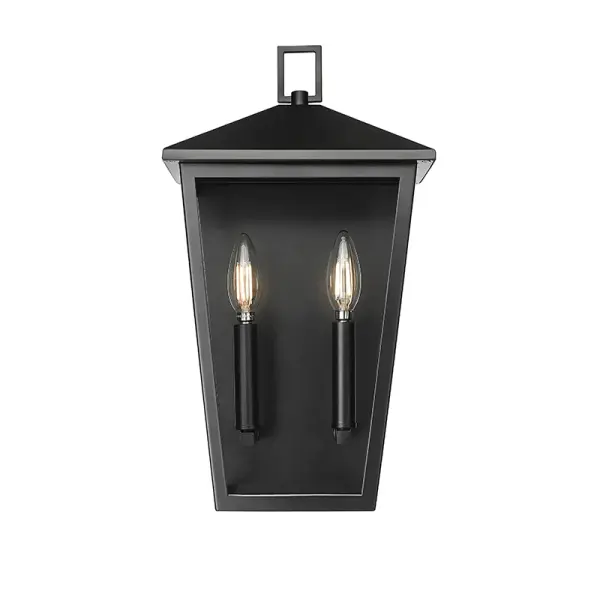 Outdoor Light Fixture in Powder Coated Black