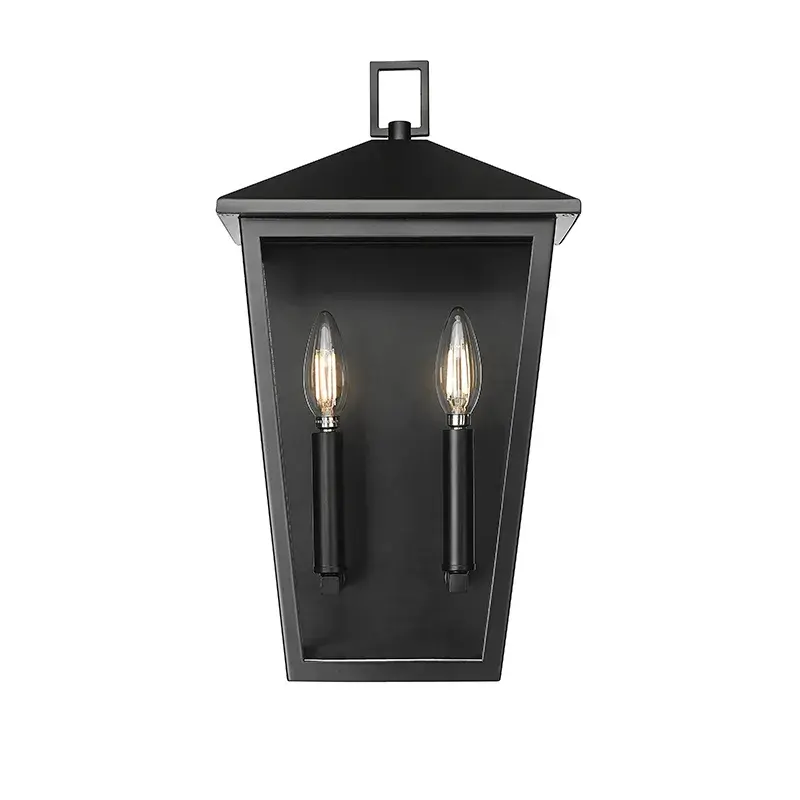 Outdoor Light Fixture in Powder Coated Black