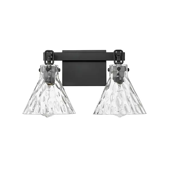 The 20002 vanity light brings sleek contemporary style to bathroom spaces with its matte black finish. Perfect for modern and industrial-inspired interiors seeking clean, minimalist lighting solutions.