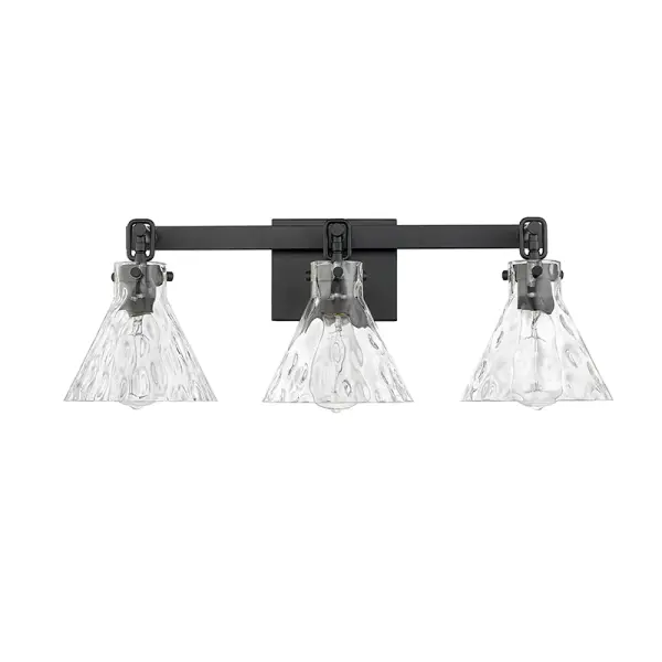 The 20003 vanity light brings sleek contemporary style to bathroom spaces with its matte black finish. Perfect for modern and industrial-inspired interiors seeking clean, sophisticated lighting.