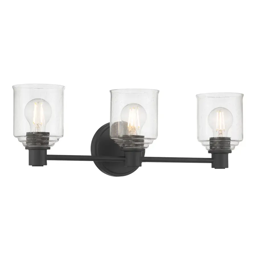 Vessair 3-Light Vanity Bar in Matte Black
