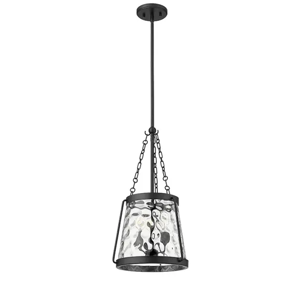 The 20403 pendant in matte black offers a contemporary aesthetic that complements modern and industrial interiors. Its neutral finish makes it adaptable to various room settings and design schemes.