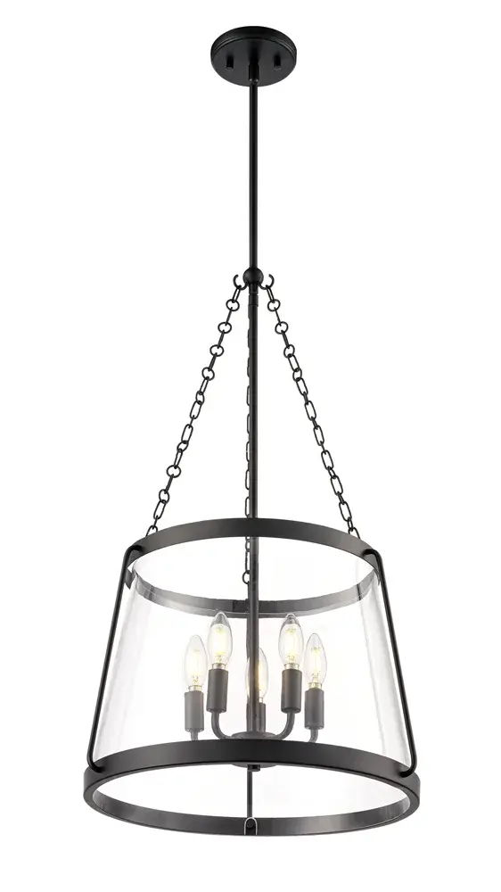 Adabella 5-Light Pendant in Matte Black