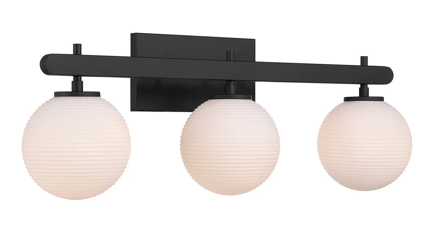 Coretta Three Light Vanity in Matte Black