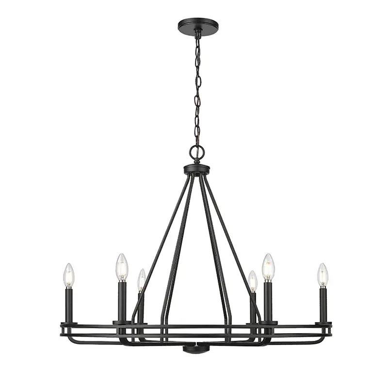 Matte Black Chandelier