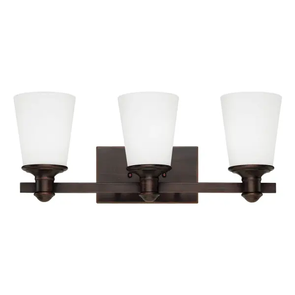 The 2163 Bronze vanity light brings timeless elegance to bathroom spaces with its traditional bronze finish. Ideal for creating warm, inviting illumination in powder rooms and master baths.