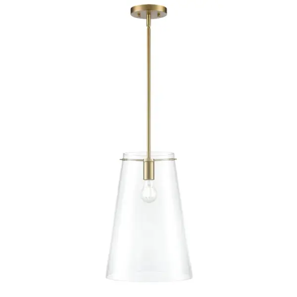 This vintage brass pendant combines classic warmth with contemporary versatility. The rich brass finish adds character to any space while maintaining a refined aesthetic suitable for both residential and commercial settings.