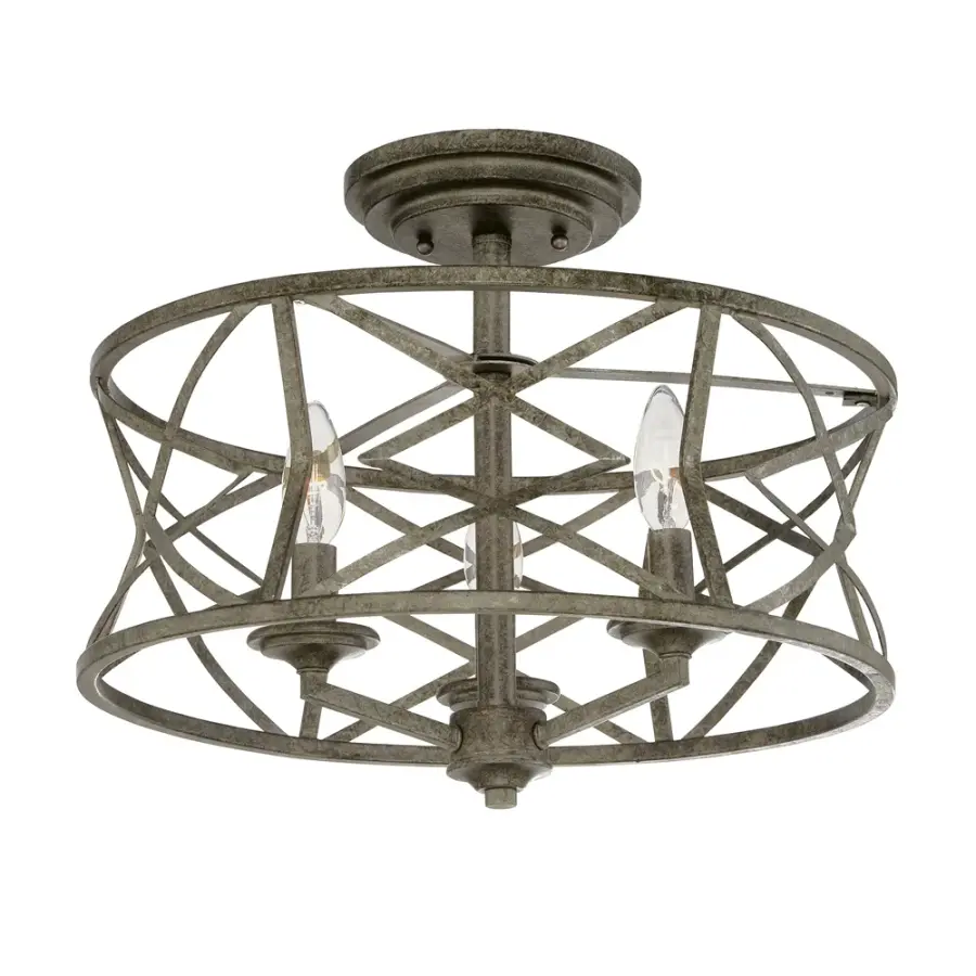 2173 Semi-Flush Mount in Antique Silver