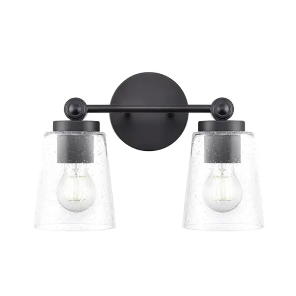 The 22002 vanity light brings sleek contemporary style to bathroom spaces with its matte black finish. Perfect for modern and industrial-inspired interiors seeking clean, sophisticated lighting.
