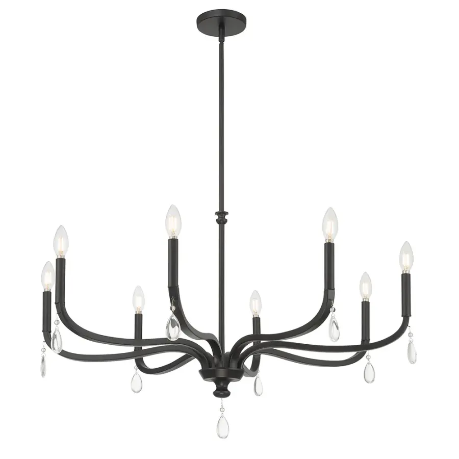 Viremont Candle-Style Chandelier in Matte Black