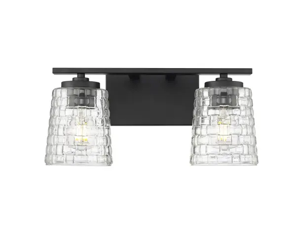 A contemporary vanity light featuring a sophisticated matte black finish that adds modern elegance to any bathroom. Perfect for creating clean, minimalist aesthetics while providing essential task lighting.