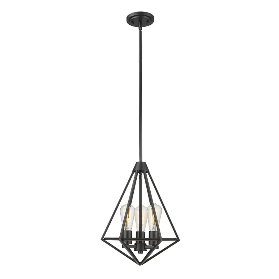 2213 Matte Black Pendant Light