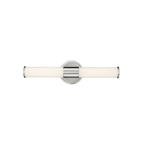 The 2220 vanity light offers a clean, transitional design in brushed nickel that complements a wide range of bathroom styles. Its neutral finish and wall-mounted configuration make it ideal for powder rooms and master baths.