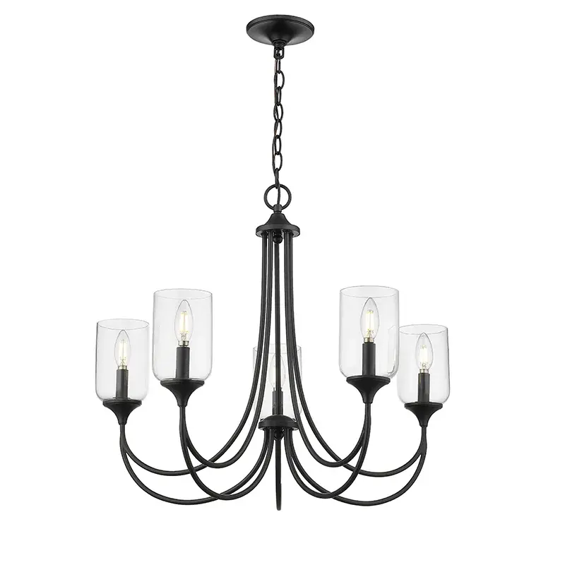 Matte Black Chandelier