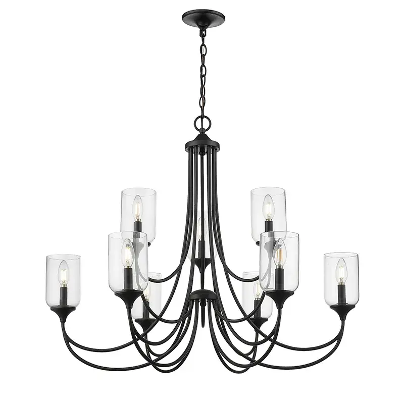 Matte Black Chandelier