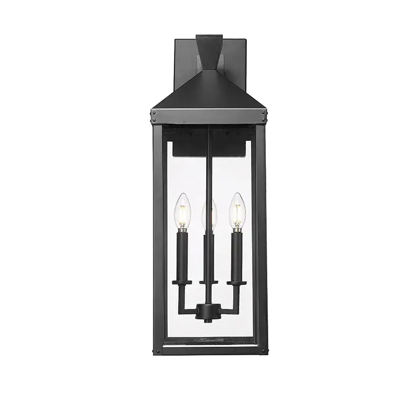Outdoor Wall Sconce in Powder Coated Black