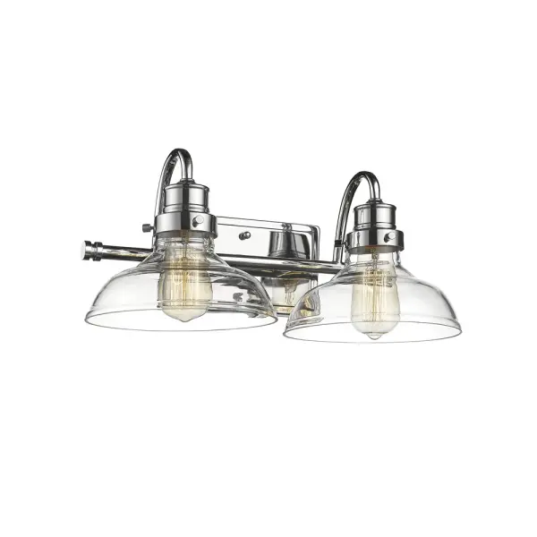 The 2312 Chrome vanity light delivers clean, contemporary styling with a polished chrome finish that complements modern bathroom designs. Its versatile design works well in both residential and commercial settings.