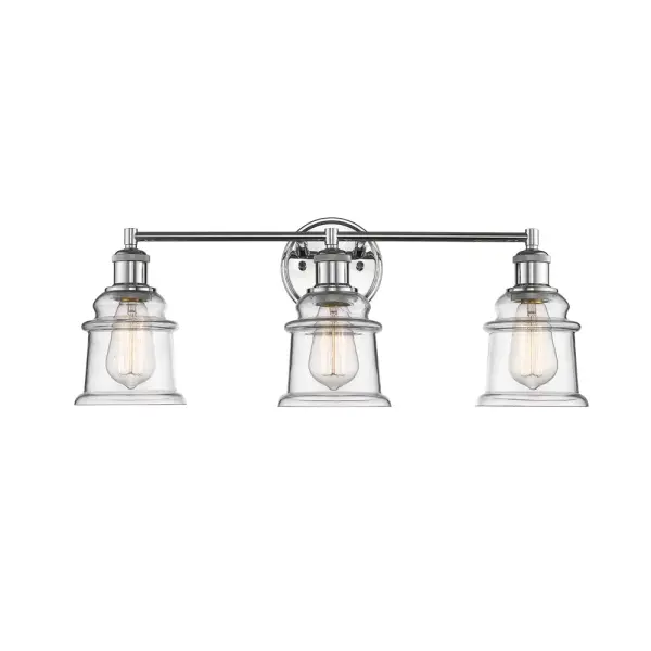 The 2343 Chrome vanity light delivers clean, contemporary styling with a polished chrome finish. Ideal for bathroom vanities, this fixture provides functional task lighting with modern aesthetic appeal.