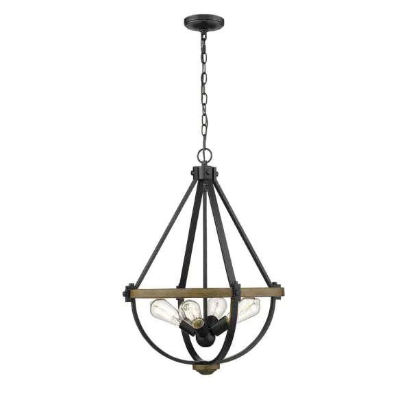 This striking pendant combines matte black hardware with a white shade for a clean, contemporary look. The high-contrast design adds visual interest while maintaining versatility across modern interiors.