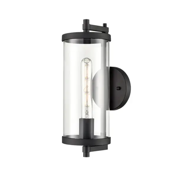 The 240001 outdoor light combines contemporary styling with a durable textured black finish, making it ideal for exterior applications. Its weather-resistant construction ensures long-lasting performance.
