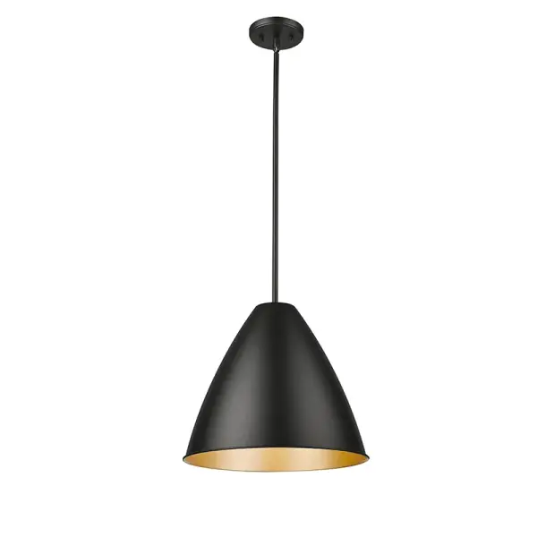 A contemporary pendant fixture in matte black finish that brings modern sophistication to any space. The neutral black finish pairs seamlessly with various design styles while making a bold statement.