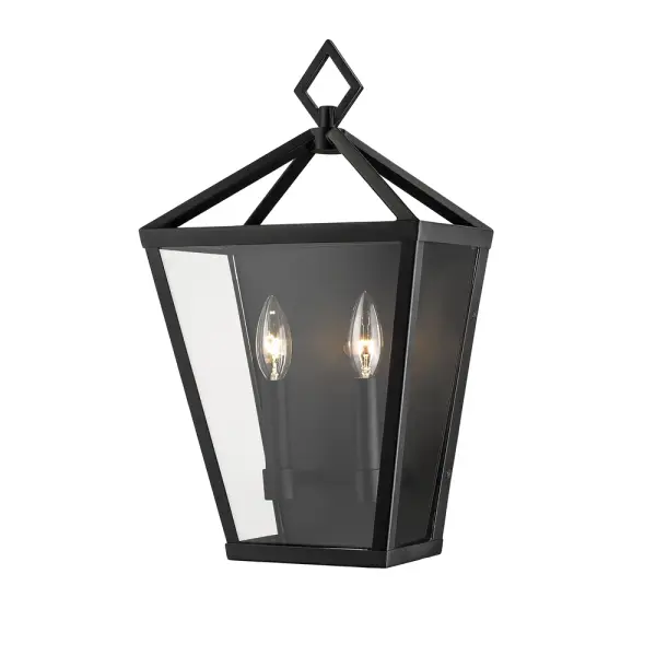 The 2531 outdoor light features a powder-coated black finish designed for exterior applications. Its weather-resistant construction makes it suitable for residential and commercial outdoor spaces.